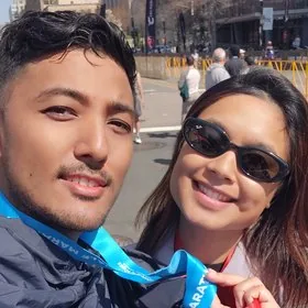 Rohit and Ruhi, the couple who run Haunt My Yard, photographed in Washington DC